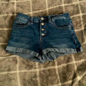 YMI Wanna Betta Butt? high rise jean shorts with front and back pockets
